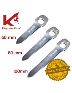 Pack 3 piton Universal blando Urriello (60+80+100mm) - Kop de Gas