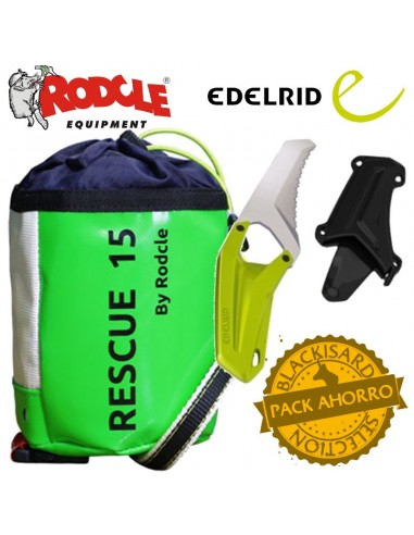 Pack Rescue 15 (verde) + Cuchillo de...