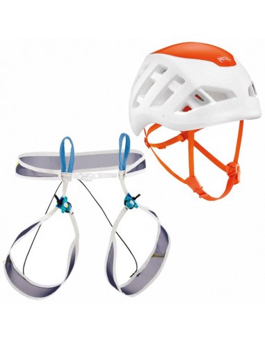 Pack casco Sirocco (Blanco) + arnes choucas light - Petzl / Blue Ice