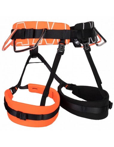 Pack arnes 4 Slide (Vibrant Orange/Black) + casco ligero Hex (Fox Red) - Mammut / Singing Rock