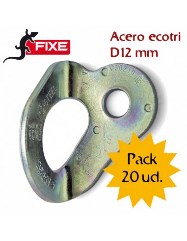 Pack 20 plaquetas acero ecotri D12mm...