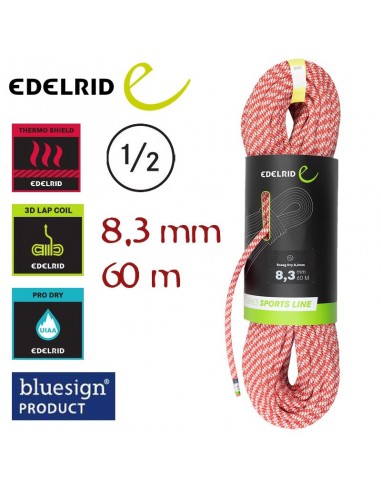 Roseg Dry 8,3 mm 60m (Roja) - Cuerda...