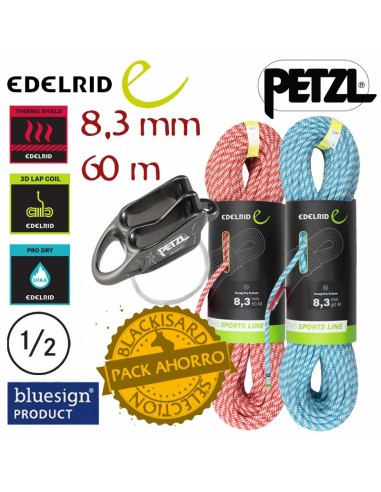 Pack 2 cuerdas Roseg Dry 8,3 mm 60m +...