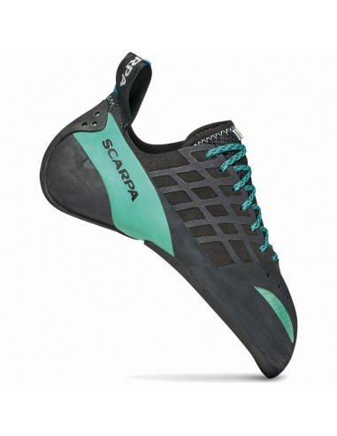 instinct w (noir-aqua) - pied de chat agressif avec cordons pour femme - scarpa