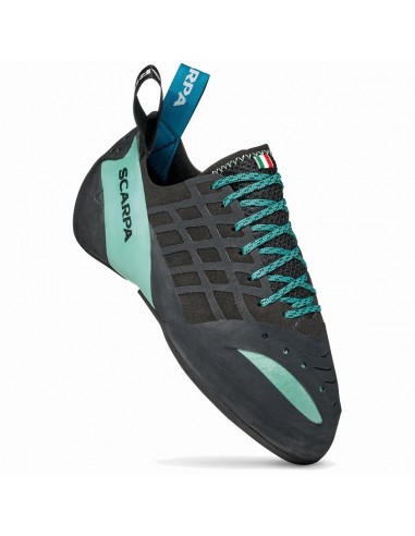 instinct w (noir-aqua) - pied de chat agressif avec cordons pour femme - scarpa