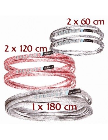 Pack 5 Mission sling (2x60cm + 2x120cm + 1x180cm) - Blue ice