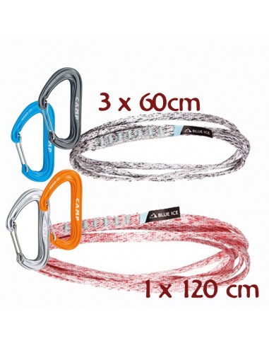 Pack 3 cintas extensibles 60cm + 1 cinta extensible 120cm - Blue Ice / Camp