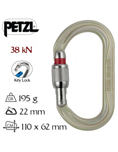 Mosqueton acier Oxan vis - Petzl