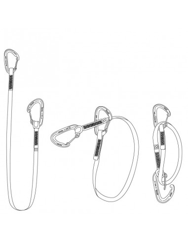 Kestrel ST- Sling Set Dyn 12 (40 cm) - Cinta + mosquetones Kestrel + Single Tech - Ocun