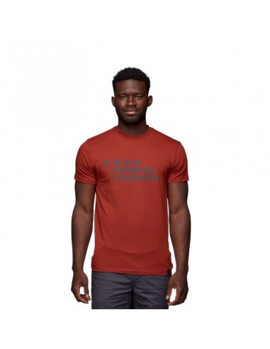 M STACKED LOGO TEE (Red Rock) - Black diamond