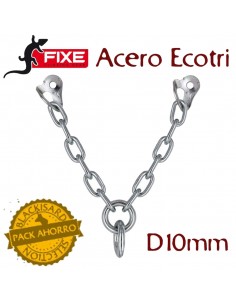 Pack 3 réunions en V avec double anneau D10mm - Fixe