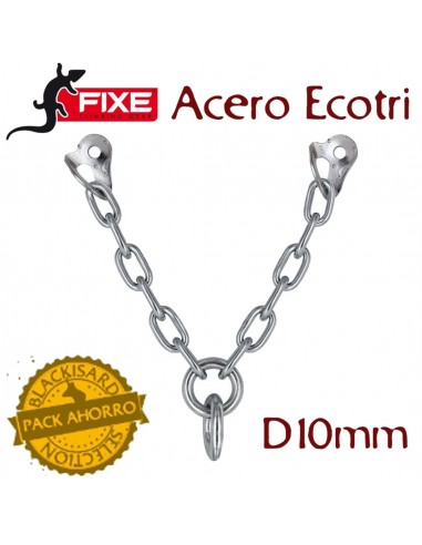 Pack 3 réunions en V avec double anneau D10mm - Fixe