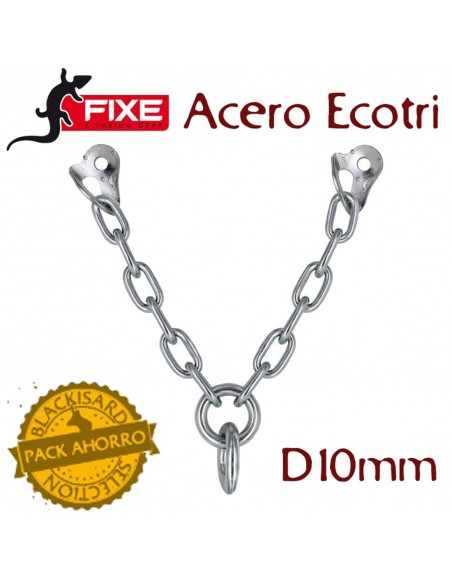 Pack 3 réunions en V avec double anneau D10mm - Fixe