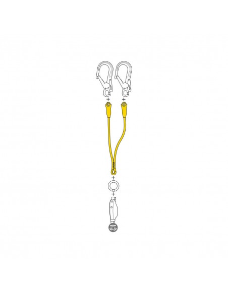 Jane-Y 60 cm - Élément d’amarrage double pour progression - Petzl