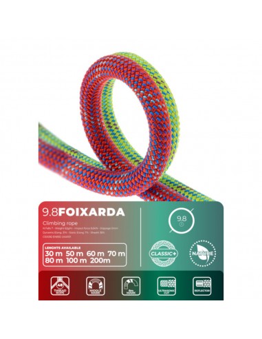 Foixarda 9.8mm Nature Classic (Verde) (60m) - Cuerda simple - Fixe/Roca