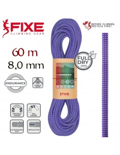 Vignemale 8mm Full Dry 60m endurance (Violet) - cuerda para escalada en hielo y alpinismo - Fixe
