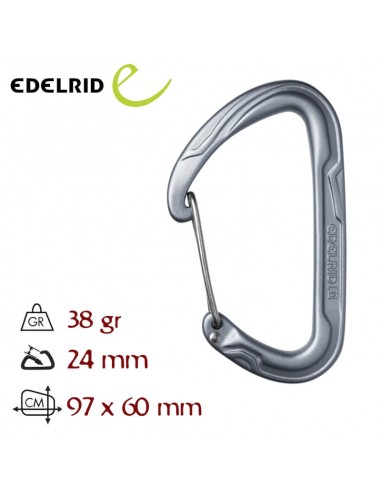 Pure Wire Slate - Mousqueton à doigt fil - Edelrid