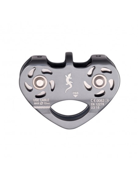 Polea doble eje para tirolinas de cable - Fixe