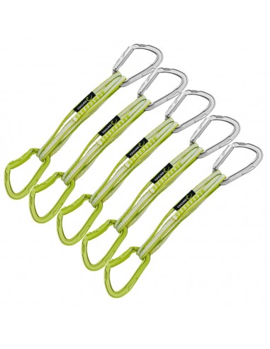 Pack 5 longes express alpines Mission Set 60 cm - Edelrid