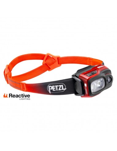 Swift RL Orange - Linterna frontal compacta, ultrapotente y recargable - Petzl