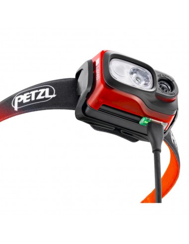 Swift RL Orange - Linterna frontal compacta, ultrapotente y recargable - Petzl