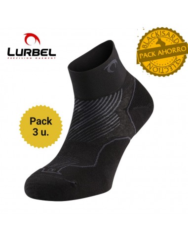Lot 3 chaussettes running Lurbel Distance Black