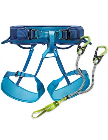Pack Corax bleu + Cable Comfort VI - pack via ferrata - Petzl/Edelrid