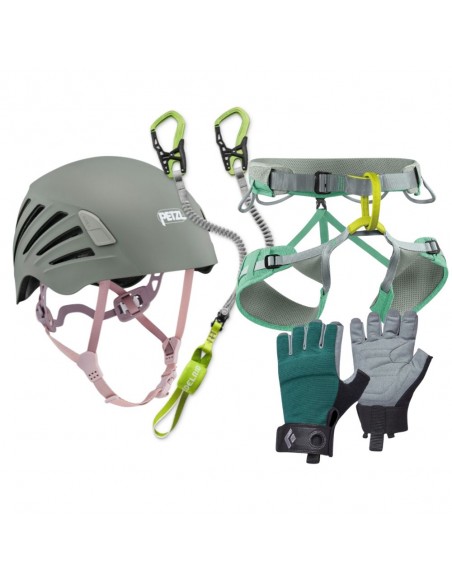 Pack via ferrata femme 4 éléments - Jayne + Crag half + Borea + Cable kit 6.0