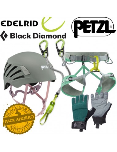 Pack via ferrata femme 4 éléments - Jayne + Crag half + Borea + Cable kit 6.0