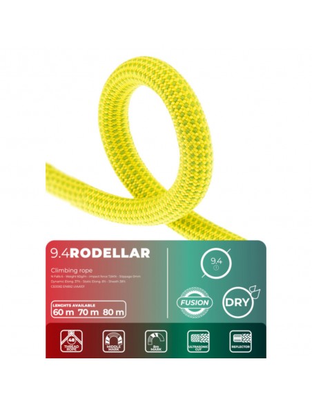 Rodellar Fusion Dry 9,4 mm Endurance 70 m - Fixe