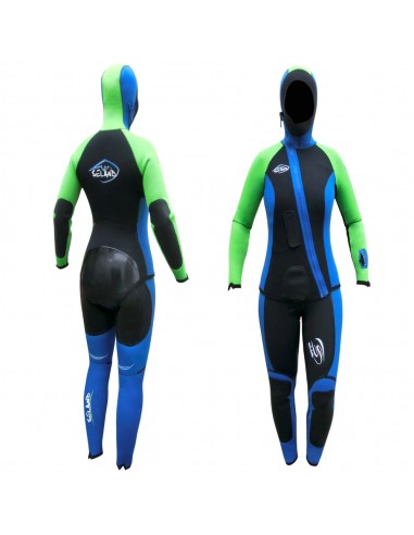Mulhacen ( Verde/Azul/Negro ) - Traje neopreno mujer - Seland