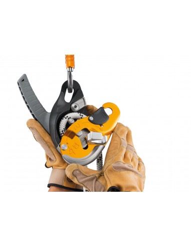 I\'D EVAC de Petzl (Jaune) - Descendeur autofreinant avec fonction antipanique pour évacuations