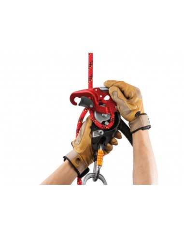 I\'D L de Petzl (Rouge) - Descendeur autofreinant avec fonction antipanique adapté au secours