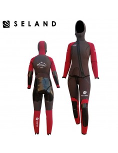 Mulhacen Clasico ( Bordeaux/Noir ) - Combinaison néoprène femme - Seland 2
