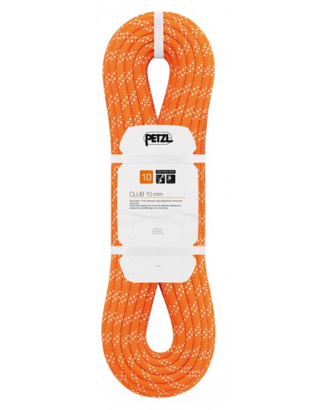 Club 10mm (200m) Orange - corde semi-statique spéléo canyoning - Petzl