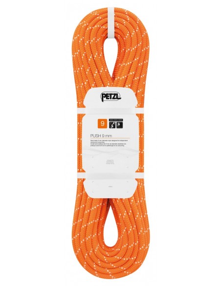 Push 9mm (200m) Orange - corde semi-statique canyoning spéléo - Petzl