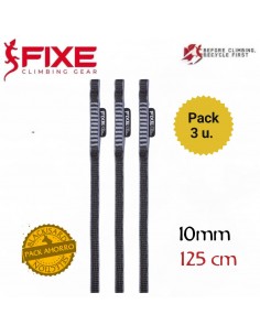 Pack 3 anneaux Fosca 10mm x 125cm (Black/Grey) - Anneau sangle dyneema - Fixe 2