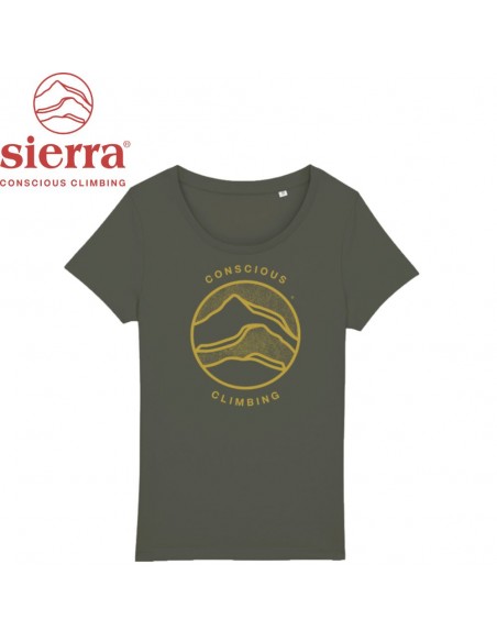 T-shirt Woman Conscious (Khaki) - T-shirt manches courtes - Sierra