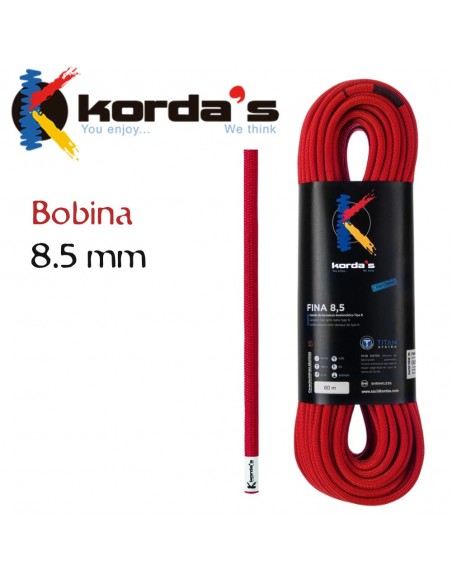 Fine 8,5 mm Barrancos (bobine 100 m) - Corde semi-statique type B - Korda's