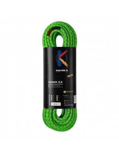 Monik 9,6 mm (Verte) (60 m) Estability - Corde dynamique - Korda's