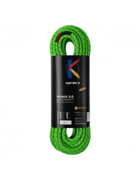 Monik 9,6 mm (Verte) (60 m) Estability - Corde dynamique - Korda's