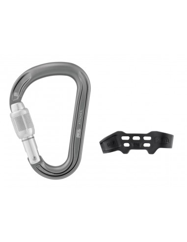 Attache Bar (Gray) - Mosqueton HMS Rosca con antigiro - Petzl