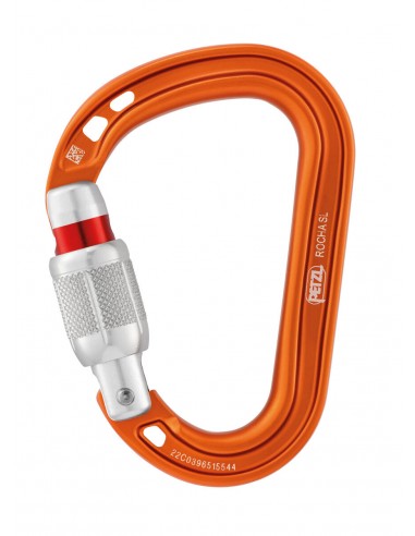 Rocha (Orange) - Mosqueton de Pera ultracompacto a Rosca - Petzl