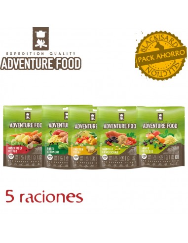 Pack 5 raciones variadas de comida...