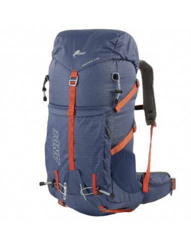 Santiago 2.0 50L Shield (Blue/Arancio) - Mochila de trekking con tratamiento impermeable - Ande