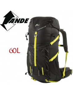 Santiago 2.0 60L (Nero/Giallo) - Mochila de trekking con tratamiento impermeable - Ande 2