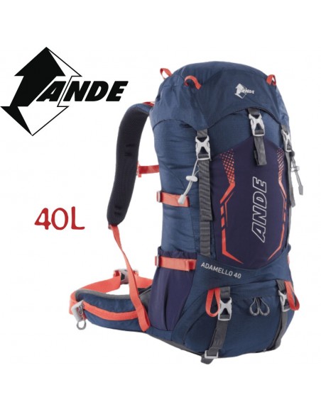 Adamello 40L (Blu/Arancio) - Mochila de trekking - Ande