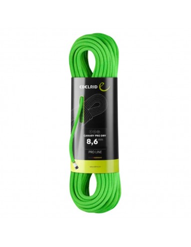 Canary Pro Dry 8,6 mm 40m (Neon Green) - Cuerda triple homologación - Edelrid