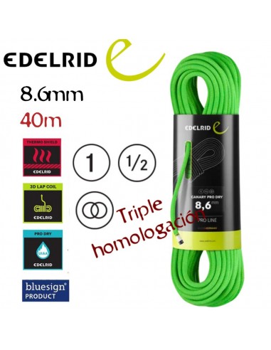 Canary Pro Dry 8,6 mm 40m (Néon vert)...