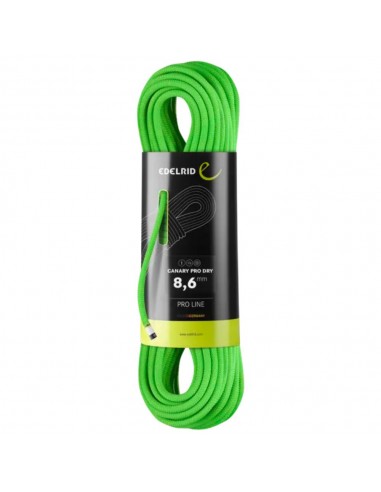 Canary Pro Dry 8,6 mm 50m (Neon Green) - Cuerda triple homologación - Edelrid
